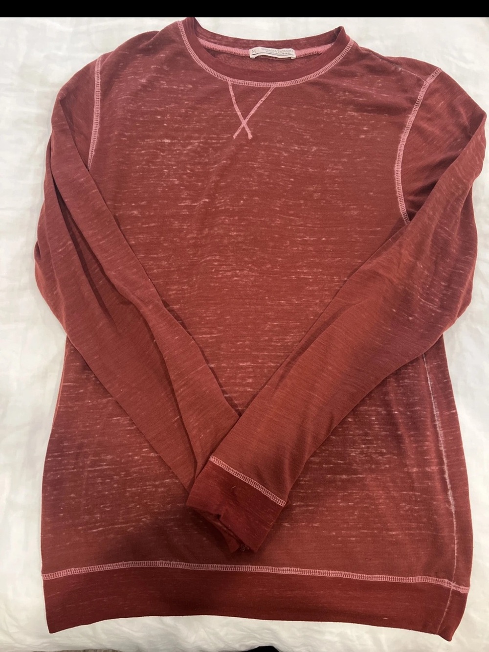 Threads 4 Thought Men's Crewneck Sweater in Burnt Red